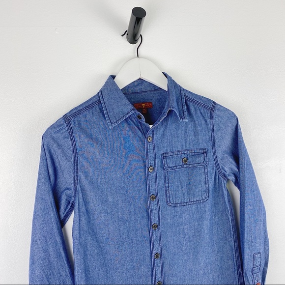 7 For All Mankind Button Down Long Sleeve Shirt - Picture 4 of 9